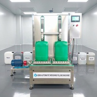 Machine de remplissage de liquides visqueux à double tête de pesage, machine de remplissage de bidons de 20 litres/25 litres/30 litres/35 litres