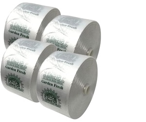 Venta al por mayor nueva función bolsa de plástico de comestibles bolsa de plástico transparente perfumada con asa gracias logo - Product Image 5