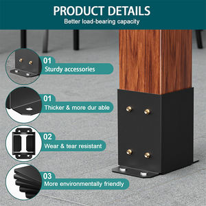 JH-Mech-Soporte <span class=keywords><strong>de</strong></span> anclaje <span class=keywords><strong>de</strong></span> poste, personalizado, resistente, en forma <span class=keywords><strong>de</strong></span> U, valla <span class=keywords><strong>de</strong></span> <span class=keywords><strong>hormigón</strong></span> húmedo real, barandilla, pérgola <span class=keywords><strong>de</strong></span> madera, paquete <span class=keywords><strong>de</strong></span> 2, Base <span class=keywords><strong>de</strong></span> poste <span class=keywords><strong>de</strong></span> acero - Product Image 3