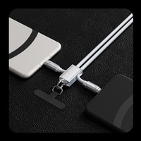 Cable de Datos Trenzado con Diseño para Colgar en el Cuello, Carga Rápida PD65W, Totalmente Compatible, 5A, Cable de Cobre Puro para iPhone y Teléfonos Celulares