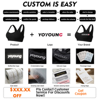 Soutien-gorge de sport dos croisé pour femme, maintien élevé, soutien-gorge de yoga, bretelles réglables, soutien-gorge de fitness sans coutures, logo personnalisé, vente en gros