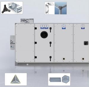TICA ad alta efficienza Full Inverter tipo DX unità di trattamento aria AHRI EUROVENT doppia certificazione con unità di condensazione esterna VRF - Product Image 5
