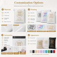 Sacs d'expédition en polyéthylène blanc mat avec logo personnalisé, auto-adhésifs, pour l'envoi de vêtements et l'emballage