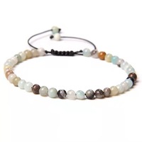 Bracelet multicolore de yoga, nouvelle tendance 2020, bracelet en perles tissées, réglable, en pierre brute naturelle, pour couple