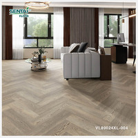 Plancher en bois à chevrons de 7mm personnalisable SPC résistant à l'usure et à l'humidité