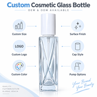 Flacon en verre vide pour fond de teint liquide HuiFeng 90 ml, sur mesure, avec pompe à pression, emballage cosmétique pour lotion pour le visage