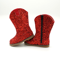 Bottes d'hiver bordeaux style western pour enfant, à talon carré, en cuir, décontractées, mini-bottes, chaussures OEM uniques à semelle plate, vente en gros