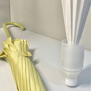 Parapluie anti-goutte de haute qualité avec poignée en PU en forme de J, parapluie coupe-vent avec housse en plastique, parapluie automatique - Product Image 5