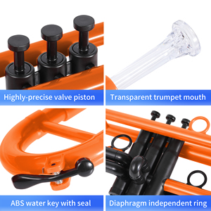 Trompeta de Plástico Profesional de Buena Calidad <span class=keywords><strong>y</strong></span> Económica, Instrumento en Tono de Si Bemol para Estudiantes <span class=keywords><strong>y</strong></span> Profesionales - Product Image 3