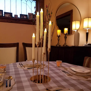 Đám Cưới 5-Cánh Tay Sắt Thân Thiện Với Môi Chịu Nhiệt Nến Nến Chủ Sở Hữu Đối Với Trang Chủ Khách Sạn Đảng Bảng Trung Tâm Trang Trí - Product Image 5