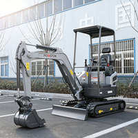 Mini-excavatrice Powston, livraison gratuite, nouvelle machine de terrassement à chenilles, 1 tonne, 2 tonnes, EURO 5, moteur EPA Kubota, excavatrices à chenilles
