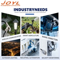 Connecteur mâle-femelle étanche JOYL M16 PA66 IP67/IP68 pour éclairage LED CCTV extérieur