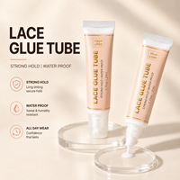 Colle pour perruques en tube de 20 ml, marque privée, forte tenue, longue durée, imperméable, adhésif pour perruques en dentelle