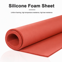 Feuille de mousse de silicone rouge texturée en tissu, épaisseur 1 mm, personnalisable, avec propriétés d'amortissement des vibrations