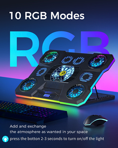<span class=keywords><strong>Portatile</strong></span> pieghevole 8 livello regolabile in altezza 9 ventole Pad di raffreddamento <span class=keywords><strong>per</strong></span> Laptop con 10 RGB luce di raffreddamento <span class=keywords><strong>per</strong></span> Laptop con supporto <span class=keywords><strong>per</strong></span> telefono rimovibile - Product Image 3