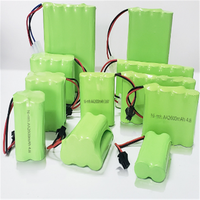 전기 자동차 및 가전 제품 조명 전동 공구 용 AA 2600mAh 7.2V Ni-MH 충전식 배터리 팩 사용자 정의