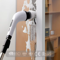 Nettoyeur rotatif sans fil rechargeable CE 1500 tr/min, brosse de nettoyage électrique 9 en 1 à long manche pour cuisine, baignoire, sol, voiture