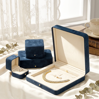 Boîte à bijoux de luxe en cuir PU pour bagues, colliers, boucles d'oreilles, bracelets – Coffret cadeau pour bijoux
