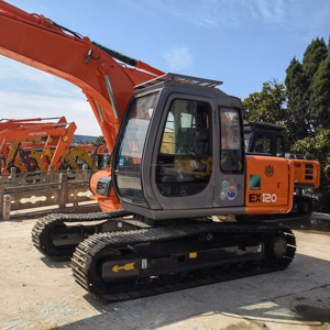 Excavatrice sur chenilles Hitachi EX120-5 d'occasion, 12 tonnes, système hydraulique de haute qualité avec moteur, boîte de vitesses - Product Image 4