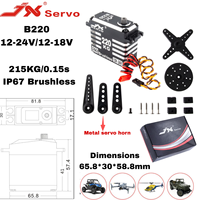 Servo Digital Brushless JX B220 220KG Torsi Tinggi 12V 18V Full Metal Gear CNC Shell Motor Servo 1/5 RC Model Robot Industri