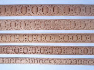 Embellecedor de madera de huevo tallado a mano de <span class=keywords><strong>haya</strong></span> maciza, tallado de madera moderno para decoración de techo interior, construcción contemporánea, bienes raíces - Product Image 4