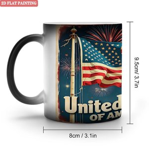Heat Press DIY Blank <b>Ceramic</b> Mug Frosted Black 11oz Color Changing <b>Cup</b> - Product Image 1