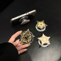 Support de téléphone magnétique en plastique ABS en forme d'étoile 3D avec support de bureau et design pliable réglable pour filles