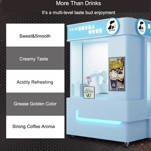 EU Hot Sale 2-in-1 Fully Milk Tea Vending Machine with Robot Make 6 Kinds of Juices and 2 Kinds of Coffee - Product Image 1