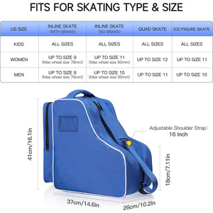 Sac à Patins à Roulettes Grande Capacité avec Sangle d'Épaule Réglable pour Transporter des Patins à Roulettes pour Enfants et Adultes - Product Image 5