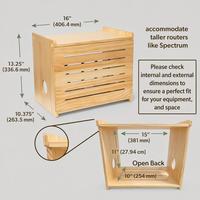 Holz-Router-Aufbewahrungsbox Deluxe Wandmontierbare Dekorative Modem-Abdeckung mit Kabelmanagementsystem