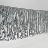 Production en gros de 20cm d'argent Long Chainette Fringe Lace pour robes