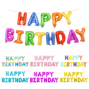 Set de Globos de Letras de Feliz Navidad y Feliz Cumpleaños, 32 Pulgadas, Rosa, Dorado, Plateado, Decoraciones Coloridas para Fiestas - Product Image 4