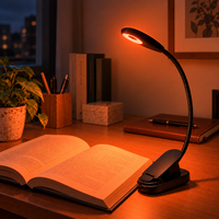 Rouge ambre double sur Smart led veilleuse charge lampe de lecture lampe de chevet interrupteur contrôle livre lampe