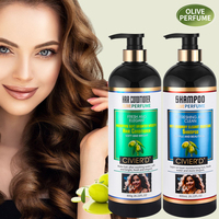 Lot de 800 ml de produits capillaires naturels et biologiques à l'huile d'olive, sans marque, pour le contrôle des pellicules, shampoing et crème rafraîchissants pour adultes