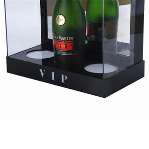 Soporte de exhibición de vino con luz LED acrílica moderna de fábrica de Vietnam con control remoto Tamaño y color personalizables para asiento - Product Image 3