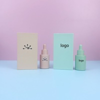 Bouteilles compte-gouttes dégradées personnalisées pour sérum et huiles essentielles, 30ml 50ml, vertes, à épaule plate, forme sur mesure, avec logo en relief