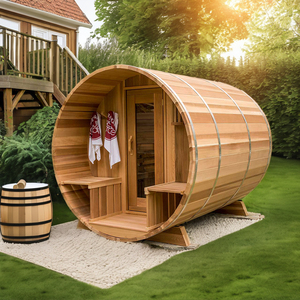 Phòng tắm hơi bằng gỗ ngoài trời truyền thống với bảng điều khiển máy tính Thời trang cho trải nghiệm tinh tế - Product Image 3