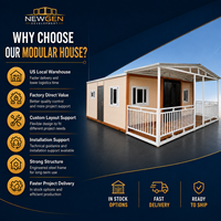 Casa Modular Prefabricada Newgen Development, Diseño Moderno con Panel Sándwich, Porche, Fácil Instalación, Suministro Directo de Fábrica, Villa Shop 5