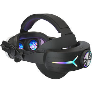 Accessoires VR pour <span class=keywords><strong>Oculus</strong></span> Meta Quest 3, <span class=keywords><strong>sangle</strong></span> de tête VR <span class=keywords><strong>Elite</strong></span> avec batterie 8000 mAh, lumière RVB - Product Image 1