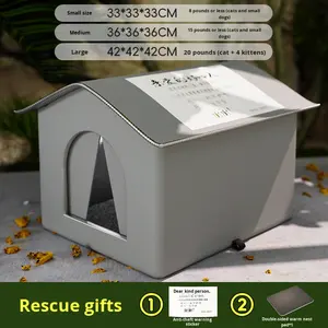 도매용 길고양이 겨울 침대 따뜻한 방한 천형 애완동물 침대 밀폐형 고양이 텐트 조립 불필요 애완용품 - Product Image 4