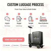 Valise intelligente à roulettes motorisées de 20 pouces avec logo personnalisé, bagage à main léger pour voyage