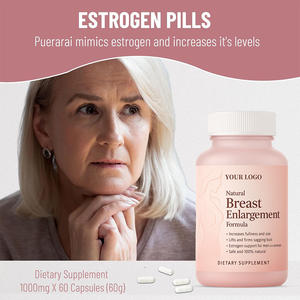 Fórmula Natural para el Aumento de Senos 1000mg, Suplemento Herbal de Estrógeno para Mujeres, Equilibrio Hormonal, 60 Cápsulas - Product Image 4