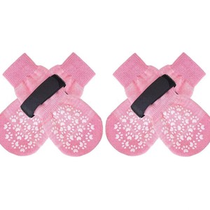 Chaussettes d'extérieur pour animaux de compagnie, empêchent les chiens de s'enlever la saleté, chaussettes tricotées avec des points antidérapants en forme de patte de chien, chaussettes de sport - Product Image 2