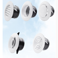 Vanne à disque en plastique couvercle de bouche d'aération rond système de ventilation cvc mur de plafond capot d'air frais persienne