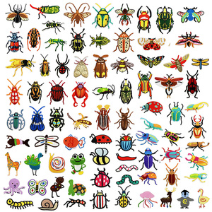Parches Bordados Termoadhesivos de Insectos con Diseño de Mariposa, <span class=keywords><strong>Escarabajo</strong></span> y Abeja, Estilo Retro, de Buena Calidad, en Oferta, para Decoración DIY - Product Image 1