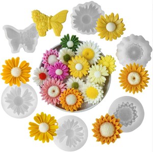 J-1056 Sonnenblume kleine Gänseblümchen Blume Silikon form für Kerze Herstellung handgemachte Seife DIY Aroma therapie Gips Ornamente Formen - Product Image 6