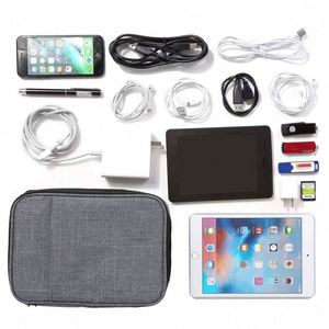 Free Sample Wholesale Double Layer Electronics Organizer Travel Cable Holder Organizer Bag - Product Image 3