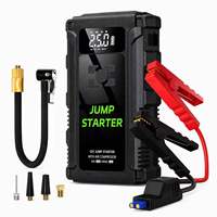 Jump Starter Darurat Mobil dengan Kompresor Udara Pengisi Ban, Booster Baterai Portabel, Power Bank Isi Ulang untuk Truk, SUV, Van