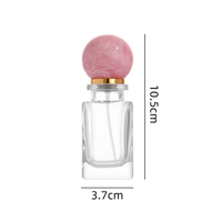 Flacon de parfum personnalisé de 30 ml, vide, luxueux, unique, à fond épais, élégant, carré, vaporisateur, transparent, rechargeable, en verre