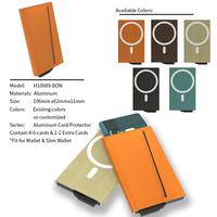 Casing Kulit Magnetik Pelindung RFID Tempat Kartu Aluminium - H10089M